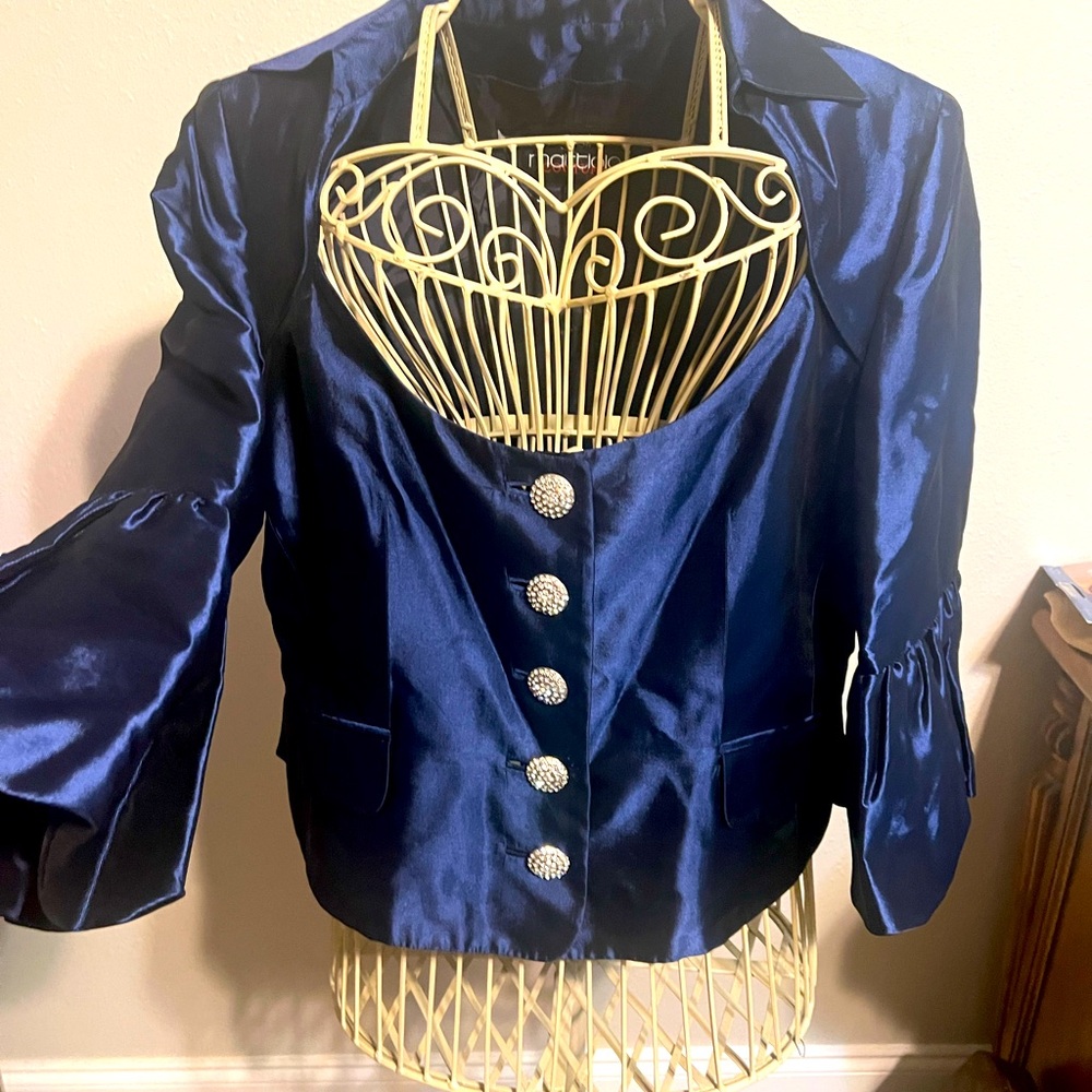 Gai Mattiolo Couture Jacket. (Sapphire Blue)